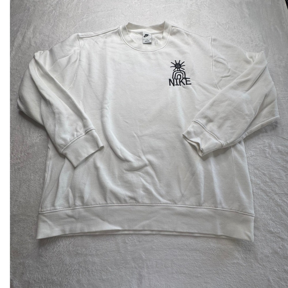 Nike Sportswear Mens XL White Have A Nike Day Sun Rainbow Futura Crew Sweatshirt